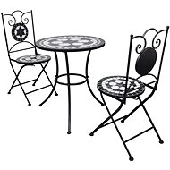 3-piece bistro set mosaic ceramic black-white 271772 271772 - Garden Furniture
