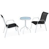 3-piece bistro set steel black 43314 43314 - Garden Furniture