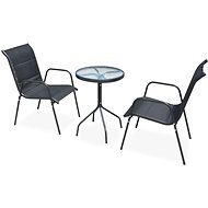 3-piece bistro set steel black 43315 43315 - Garden Furniture