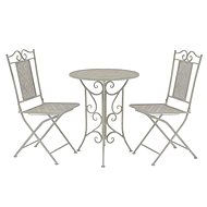 3-piece bistro set steel gray 43153 43153 - Garden Furniture