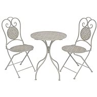 3-piece bistro set steel gray 43154 43154 - Garden Furniture