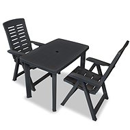 3-piece bistro set plastic anthracite 274814 274814 - Garden Furniture