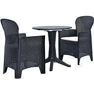 3-piece bistro set plastic anthracite 276173 276173 - Garden Furniture