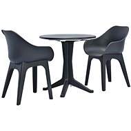 3-piece bistro set plastic anthracite 276177 276177 - Garden Furniture
