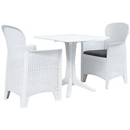 3-piece Bistro Set Plastic White 276155 276155 - Garden Furniture