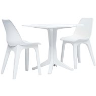 3-piece bistro set plastic white 276157 276157 - Garden Furniture