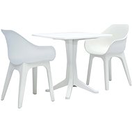 3-piece bistro set plastic white 276159 276159 - Garden Furniture