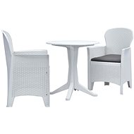 3-piece bistro set plastic white 276167 276167 - Garden Furniture
