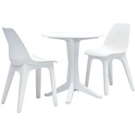 3-piece bistro set plastic white 276169 276169 - Garden Furniture