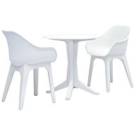 3-piece bistro set plastic white 276171 276171 - Garden Furniture
