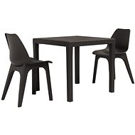 3-piece bistro set plastic brown 276121 276121 - Garden Furniture