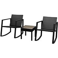 3-piece bistro set polyratan black 42862 42862 - Garden Furniture