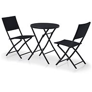 3-piece bistro set polyratan black 44433 44433 - Garden Furniture