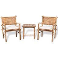 3-piece bistro set with bamboo cushions 41892 41892 - Garden Furniture