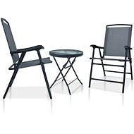 3-piece bistro set gray steel 3054571 3054571 - Garden Furniture