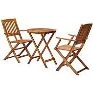 3-piece folding bistro set solid acacia wood 43381 43381 - Garden Furniture
