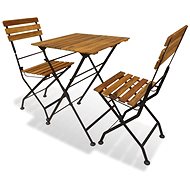 3-piece folding bistro set solid acacia wood 43727 43727 - Garden Furniture