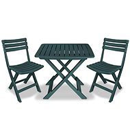 3-piece folding bistro set plastic green 43582 43582 - Garden Furniture