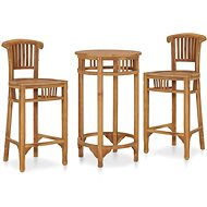 3-piece garden bar set solid teak wood 3053646 3053646 - Garden Furniture