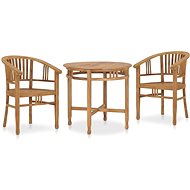 3-piece garden dining set solid teak wood 3053647 3053647 - Garden Furniture