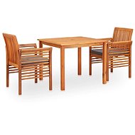 3-piece garden dining set with cushions solid acacia wood 278901 278901 - Garden Furniture