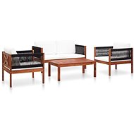 4-piece garden sofa solid acacia wood 46343 46343 - Garden Furniture