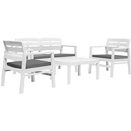 4-piece garden sofa plastic white 276179 276179 - Garden Furniture