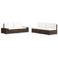 4-piece garden sofa polyrattan brown 3054593 3054593 - Garden Furniture