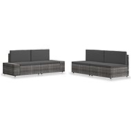 4-piece garden sofa polyrattan gray 3054605 3054605 - Garden Furniture