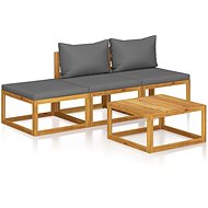 4-piece garden sofa with solid acacia cushions 3057627 3057627 - Garden Furniture