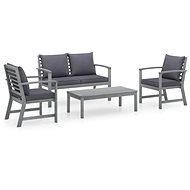 4 - piece garden sofa with solid acacia cushions - Garden Furniture