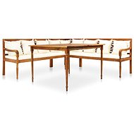 4-piece garden sofa with solid acacia cushions 42629 42629 - Garden Furniture