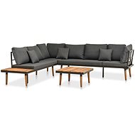 4-piece garden sofa with solid acacia cushions 46465 46465 - Garden Furniture