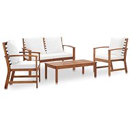 4-piece garden sofa with solid acacia cushions 47283 47283 - Garden Furniture