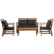 4-piece garden sofa with solid acacia cushions 43985 43985 - Garden Furniture