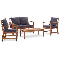4-piece garden sofa with solid acacia cushions 47284 47284 - Garden Furniture