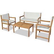 4-piece garden sofa with solid teak cushions 43252 43252 - Garden Furniture