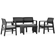 4-piece garden sofa with cushions plastic anthracite 3052965 3052965 - Garden Furniture