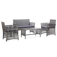 4-piece garden sofa with polyratan upholstery anthracite 46437 46437 - Garden Furniture