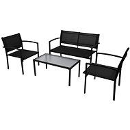 4-piece garden sofa textile black 42162 42162 - Garden Furniture
