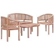 4-piece garden dining set solid teak wood 44584 44584 - Garden Furniture