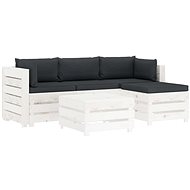 5-piece pallet sofa + anthracite cushions wood 3051900 3051900 - Garden Furniture