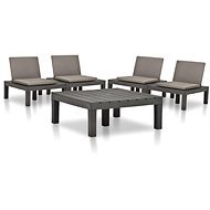 5-piece garden sofa plastic anthracite 3054475 3054475 - Garden Furniture