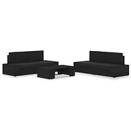 5-piece garden sofa polyratt black 3054575 3054575 - Garden Furniture