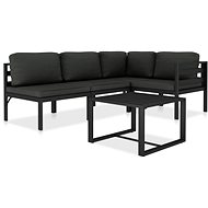 5-piece garden sofa with cushions aluminum anthracite 49232 49232 - Garden Furniture