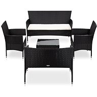 5-piece garden sofa with cushions polyratt black 45893 45893 - Garden Furniture