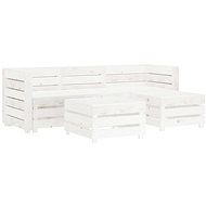 5-piece garden sofa from pallets wood white 3051697 3051697 - Garden Furniture
