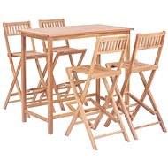 5-piece bar set solid teak wood 44673 44673 - Garden Furniture
