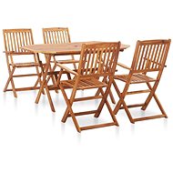 5-piece folding dining set solid acacia wood 279159 279159 - Garden Furniture