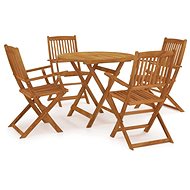 5-piece folding garden dining set solid acacia wood 43380 43380 - Garden Furniture
